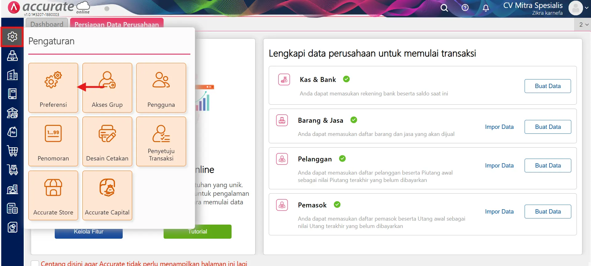 Cara retur penjualan uang muka yang lunas
